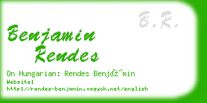 benjamin rendes business card